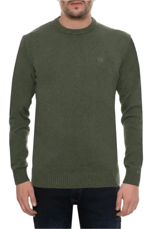 Sergio Tacchini Strik, Herre, Grøn, S, Uld, Uldblandet Ribstrikket Sweater