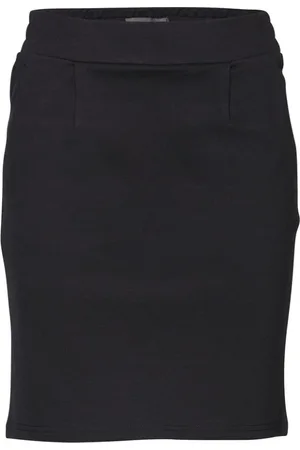 Ichi Nederdel, Dame, Sort, S, Polyester, Sort Polyester Mini Nederdel