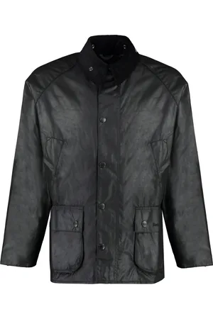 Barbour Jakke, Herre, Sort, 4XS, Bomuld, Vokset bomuldsjakke med corduroy krave