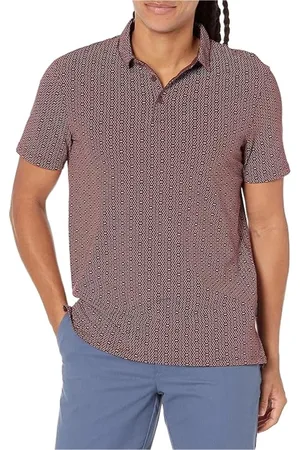 Armani Exchange Top, Herre, Rød, S, Bomuld, Geometrisk Bordeaux Polo Skjorte