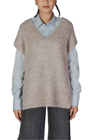 VERO MODA Strik, Dame, , L, Uld, V-Neck Strikvest Korte Ærmer