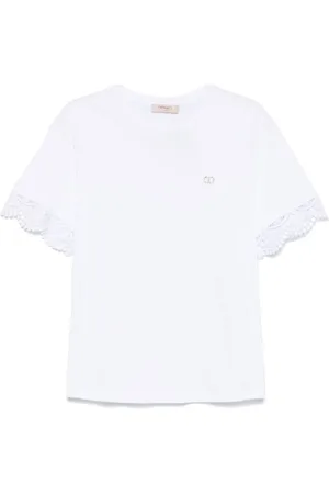 Twin-Set Top, Dame, Hvid, M, Hvide T-shirts og Polos