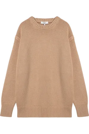 Chloé Strik, Dame, Brun, M, Rundhals T-shirt