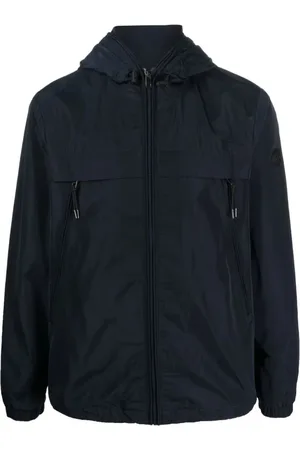 Michael Kors Jakke, Herre, Blå, M, Polyester, Let Vindjakke med Letvægts Logotape