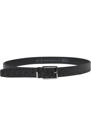 Armani Exchange Tilbehør, Herre, Sort, 100 CM, Uld, Minimalist Clip Bælte til Mænd