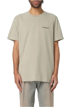 Dondup Top, Herre, Grøn, 2XL, Bomuld, Bomuld Jersey T-shirt med Brysttryk
