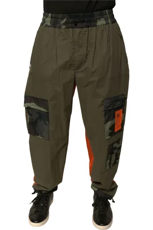 Dolce & Gabbana Bukser, Herre, Flerfarvet, M, Bomuld, Camouflage Cargo Jogger Bukser