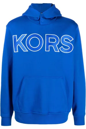 Michael Kors Sweathshirts & Hoodies, Herre, Blå, L, Bomuld, Oversized Hooded Sweater