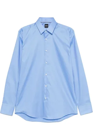 HUGO BOSS Skjorte, Herre, Blå, 3XL, Bomuld, Bomuld Designer Skjorte 50533018