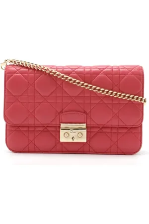 Dior Pre-owned, Dame, Lyserød, ONE SIZE, Tyl, Pre-owned Laeder punge
