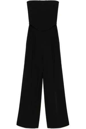 Pinko Jumpsuits & Playsuits, Dame, Sort, M, Sort Plisseret Kjole med Lommer