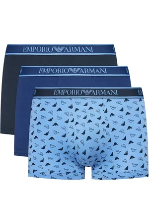Emporio Armani Undertøj, Herre, Blå, S, Bomuld, Lysblå Bomuldstrunks