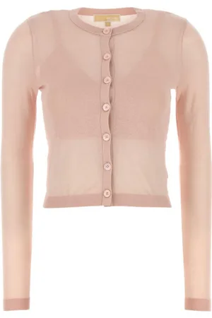 Michael Kors Strik, Dame, Lyserød, S, Lyocell Blend Cardigan Sweatshirts