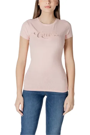 Guess Top, Dame, Lyserød, XL, Bomuld, Kortærmet T-shirt til Kvinder