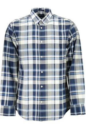 GANT Skjorte, Herre, Flerfarvet, S, Blå Langærmet Skjorte Button Down