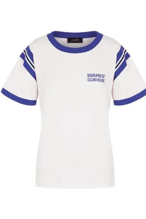 THE SEAFARER Top, Dame, Hvid, S, Bomuld, Marina Stribet Bomuld T-Shirt