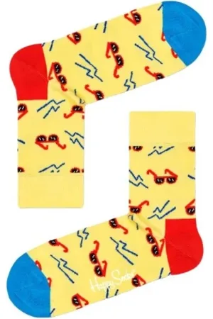 Happy Socks Undertøj, Dame, Flerfarvet, S, Bomuld, Gul Crew Stil Undertøj