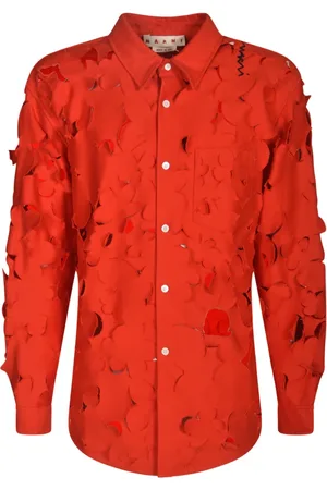 Marni Skjorte, Herre, Rød, S, Uld, Stilfulde Skjorter Kollektion