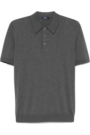 BARBA Top, Herre, Grå, 2XL, Bomuld, Grå Bomuldspolo med Logo