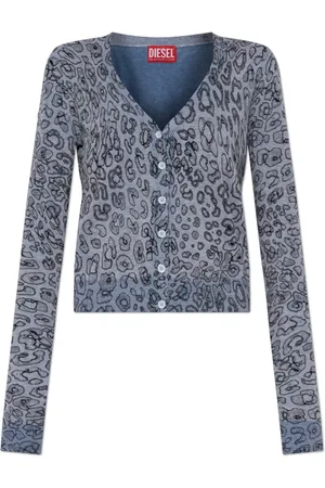 Diesel Strik, Dame, Grå, L, Bomuld, Cardigan M-Alima-Leo