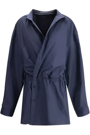 Balenciaga Kjole, Dame, Blå, S, Asymmetrisk Skjortekjole Fusion