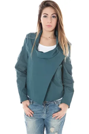 Calvin Klein Jakke, Dame, Grøn, XL, Sporty Grøn Jakke Langærmet Logo