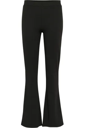 Kaffe Bukser, Dame, Sort, XL, Uld, Flared Leggings Bukser Sort Dyb