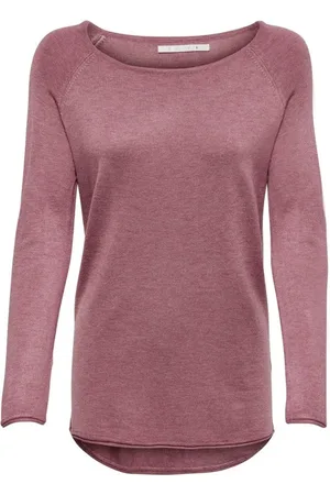 ONLY Strik, Dame, Lyserød, XL, Strik Bådhals Sweater