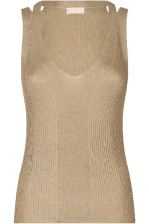 Liu Jo Top, Dame, , M, Uld, Ribbet lurex top med cut out