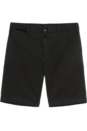 PT Torino Shorts, Herre, Sort, 2XL, Uld, Sorte Gabardine Shorts med Skjulte Lommer