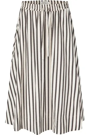 Lollys Laundry Nederdel, Dame, Flerfarvet, L, Stribet A-formet Midi Nederdel