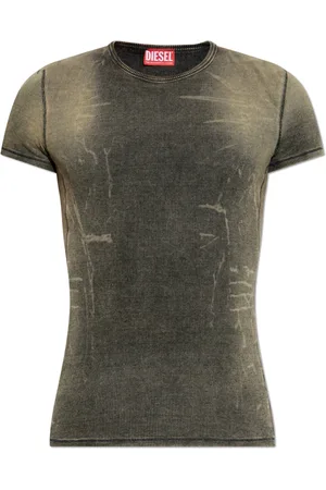 Diesel Top, unisex, Grå, S, Bomuld, Ribbet top T-Hans