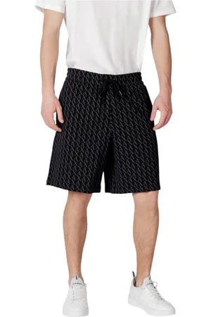 Armani Exchange Shorts, Herre, Sort, XL, Bomuld, Sort Print Bomuld Blonder Shorts