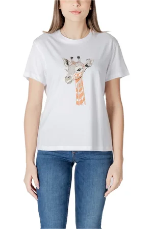 Liu Jo Top, Dame, Hvid, XL, Bomuld, Stilfuld Trykt Bomuld T-shirt
