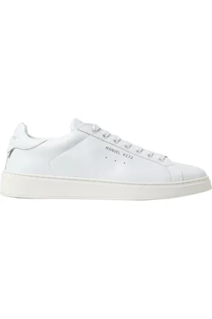 Manuel Ritz Sko, Herre, Hvid, 39 EU, Læder, Læder Sneaker med Gummisål