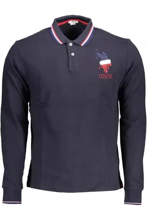 U.S. Polo Assn. Top, Herre, Blå, 2XL, Bomuld, Polo Bluser
