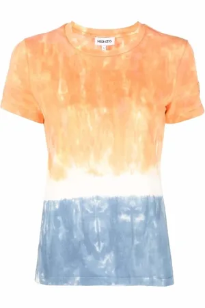 Kenzo Top, Dame, Flerfarvet, XS, Bomuld, Tie-Dye T-shirt med korte ærmer
