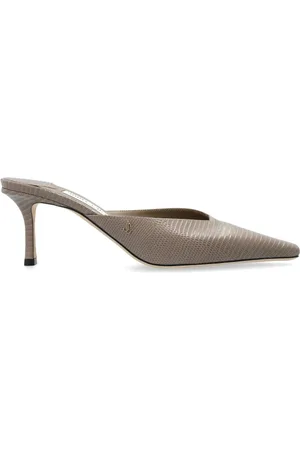 Jimmy Choo Sko, Dame, Grå, 37 EU, Læder, Vivi hælede mules