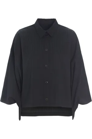 Bitte Kai Rand Bluser & Skjorter, Dame, Sort, S, Bomuld, Seersucker Skjorte Sort Kimono Ærmer
