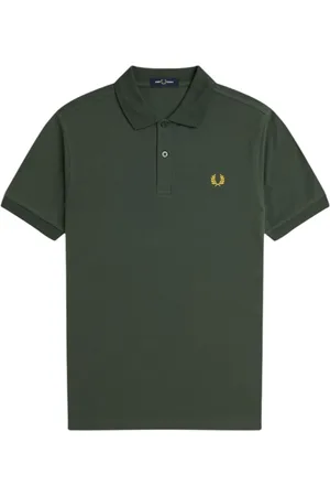 Fred Perry Top, Herre, Grøn, 2XL, Bomuld, Grønne T-shirts og Polos, Skjorten