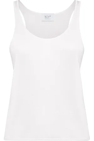 MVP Wardrobe Top, Dame, Hvid, M, Strikket rund hals tanktop