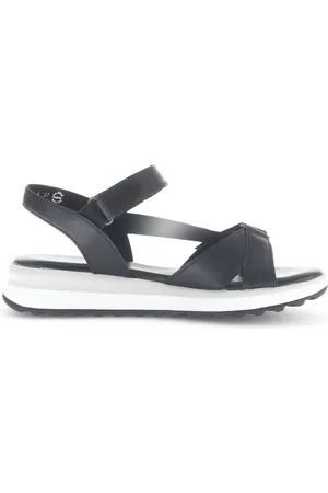 Gabor Sko, Dame, Sort, 39 EU, Læder, Sorte damesandal - sommerkollektion
