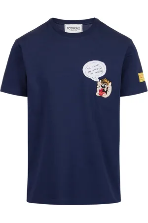 Iceberg Top, Herre, Blå, S, Bomuld, Blå klassisk regular fit bomuld jersey T-shirt