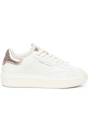 Crime london Sko, Dame, Hvid, 39 EU, Læder, Hvide Pink Læder Sneakers