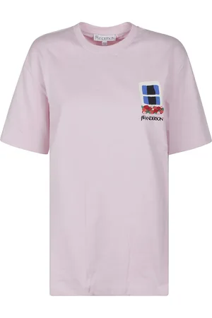 J.W.Anderson Top, Dame, Lilla, S, Broderet Vindue T-Shirt