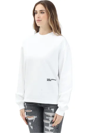 Karl Lagerfeld Sweathshirts & Hoodies, Dame, Hvid, S, Bomuld, Hvide Sweaters