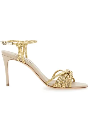 Casadei Sko, Dame, Gul, 41 EU, Bomuld, Grå Marbella Sandaler