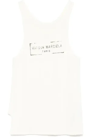 Maison Margiela Top, Dame, , S, Signatur Scoop Neck Ærmeløs Top