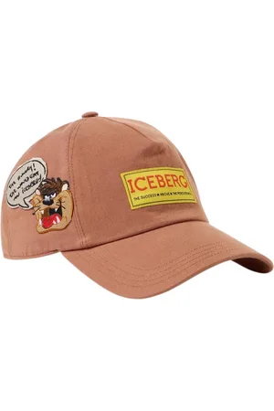 Iceberg Tilbehør, Herre, Brun, ONE SIZE, Uld, Looney Tunes patch coccio-farvet gabardine baseballkasket