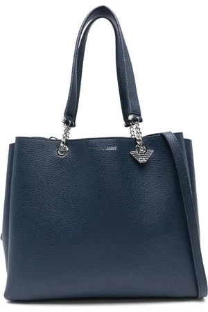 Emporio Armani Taske, Dame, Blå, ONE SIZE, Uld, Stilfulde tasker med aftagelig rem